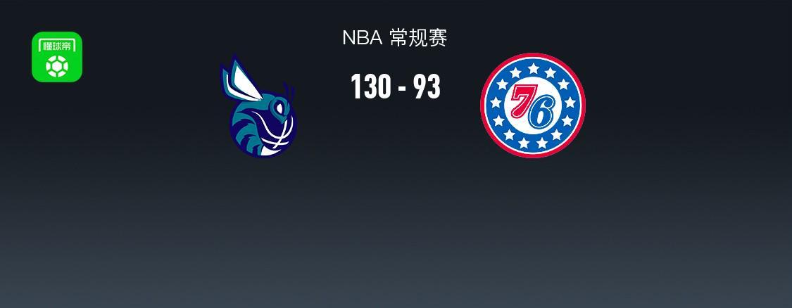 MK体育-NBA战报:黄蜂130-93轻取 76人取NBA3连胜,布兰登-米勒30+8+2